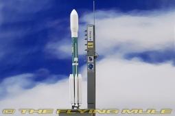 Delta II Rocket Diecast Model, NASA, w/Launch Tower