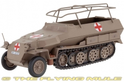 Sd.Kfz.251/8 Krankenpanzerwagen Diecast Model, German Army sPzAbt 501, Sidi Bou Zid, Tunisia