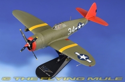 P-47D Thunderbolt Diecast Model, USAAF 332nd FG, 100th FS Tuskegee Airmen, White