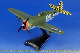 P-47D Thunderbolt Diecast Model, USAAF 325th FG Checkertails, Big Stud, Robert