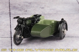 M20 Motorcycle w/Sidecar Diecast Model, British Army 2nd Armored Div 34th Armored Bgd